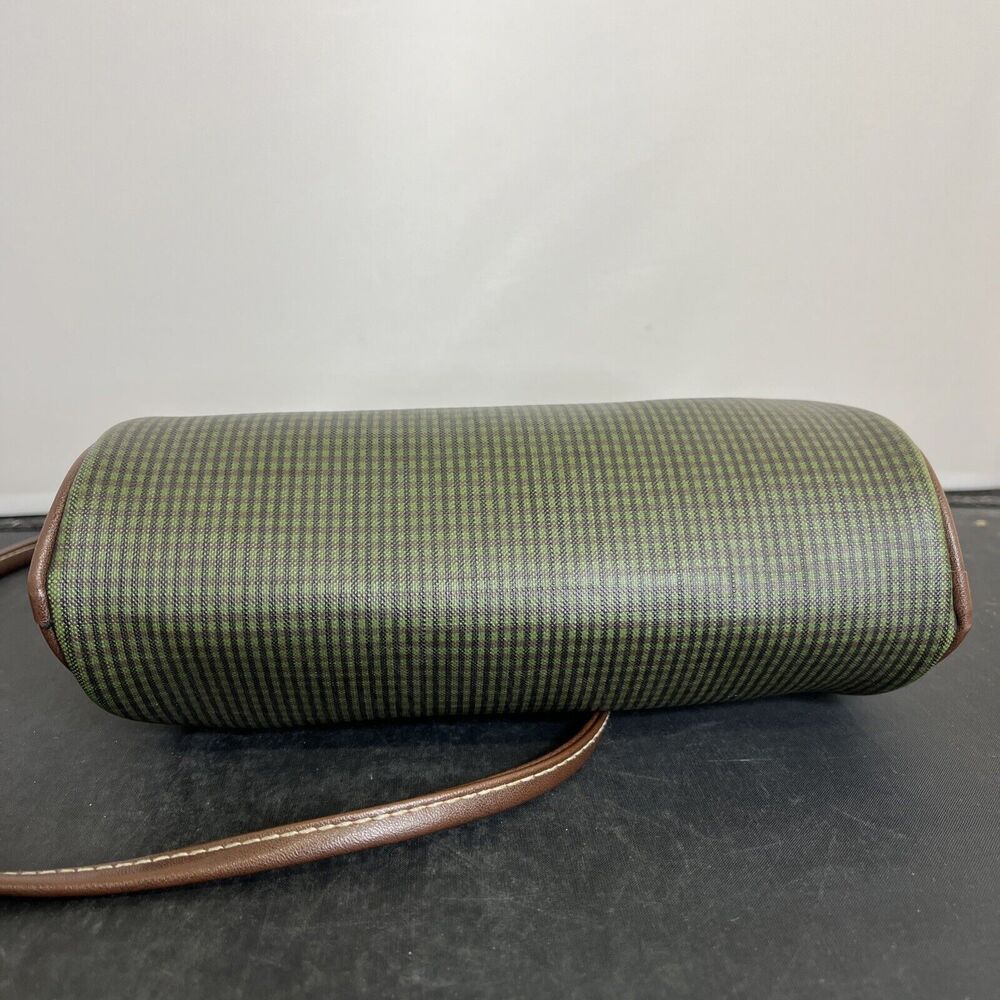 Vintage Esprit Crossbody Bag Plaid Green Brown Logo Purse Small FS Bnfts Charity - Picture 7 of 14